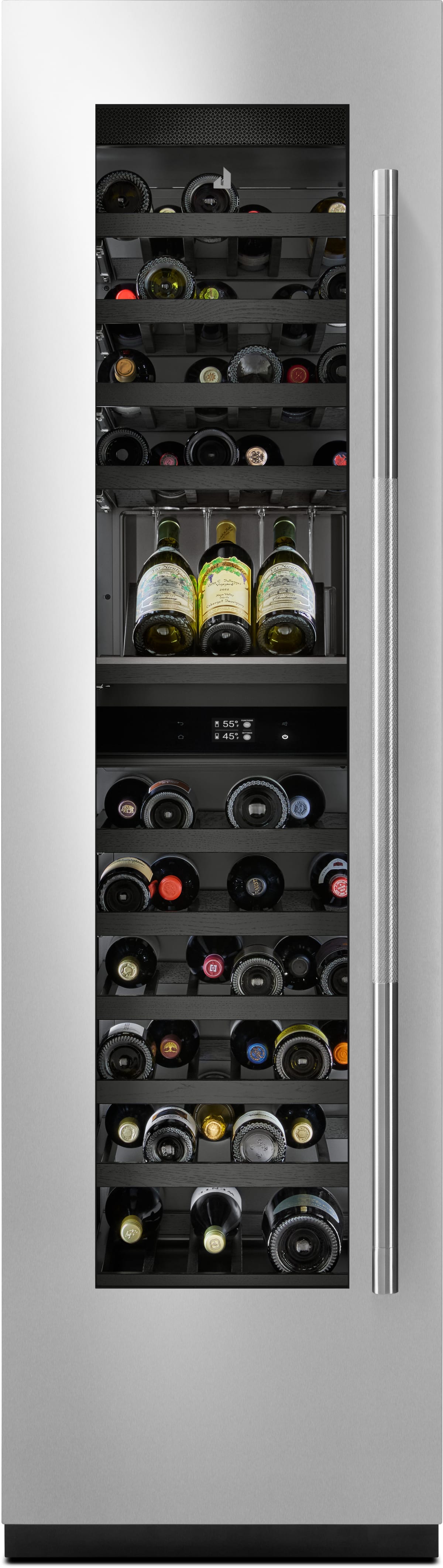 JennAir JBWFNL24RX wine column interior with wenge wood racks