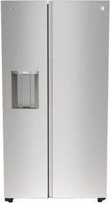 GE Profile PSE28QYYFS side-by-side refrigerator front view