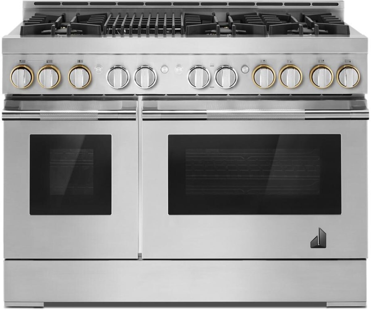JennAir RISE JGRP648HL 48-inch professional gas range with grill, stainless steel