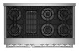 JennAir JGRP648HL RISE 48-inch gas range angled view