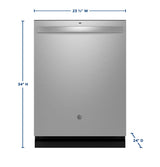 GE 24" ENERGY STAR Top Control Dishwasher with Stainless Steel Interior, Dry Boost & Sanitize Cycle, 48 dBA – Stainless Steel