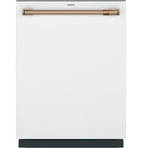 Café CDT858P4VW2 CustomFit Smart Dishwasher in Matte White — front view