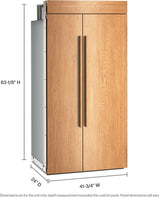 KitchenAid KBSN742TPA built-in refrigerator interior view