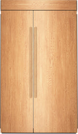 KitchenAid KBSN748TPA panel-ready built-in side-by-side refrigerator front