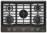 KitchenAid KCGK530SBE 30 inch gas cooktop Black Ore top view