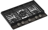 KitchenAid KCGK530SBE gas cooktop angled view