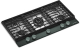 KitchenAid KCGK536SJP gas cooktop angled view