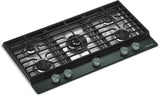KitchenAid KCGK736SJP gas cooktop angled view
