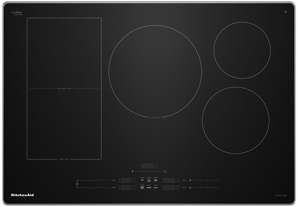 KitchenAid KCIT730SSS 30 Inch Induction Cooktop front view