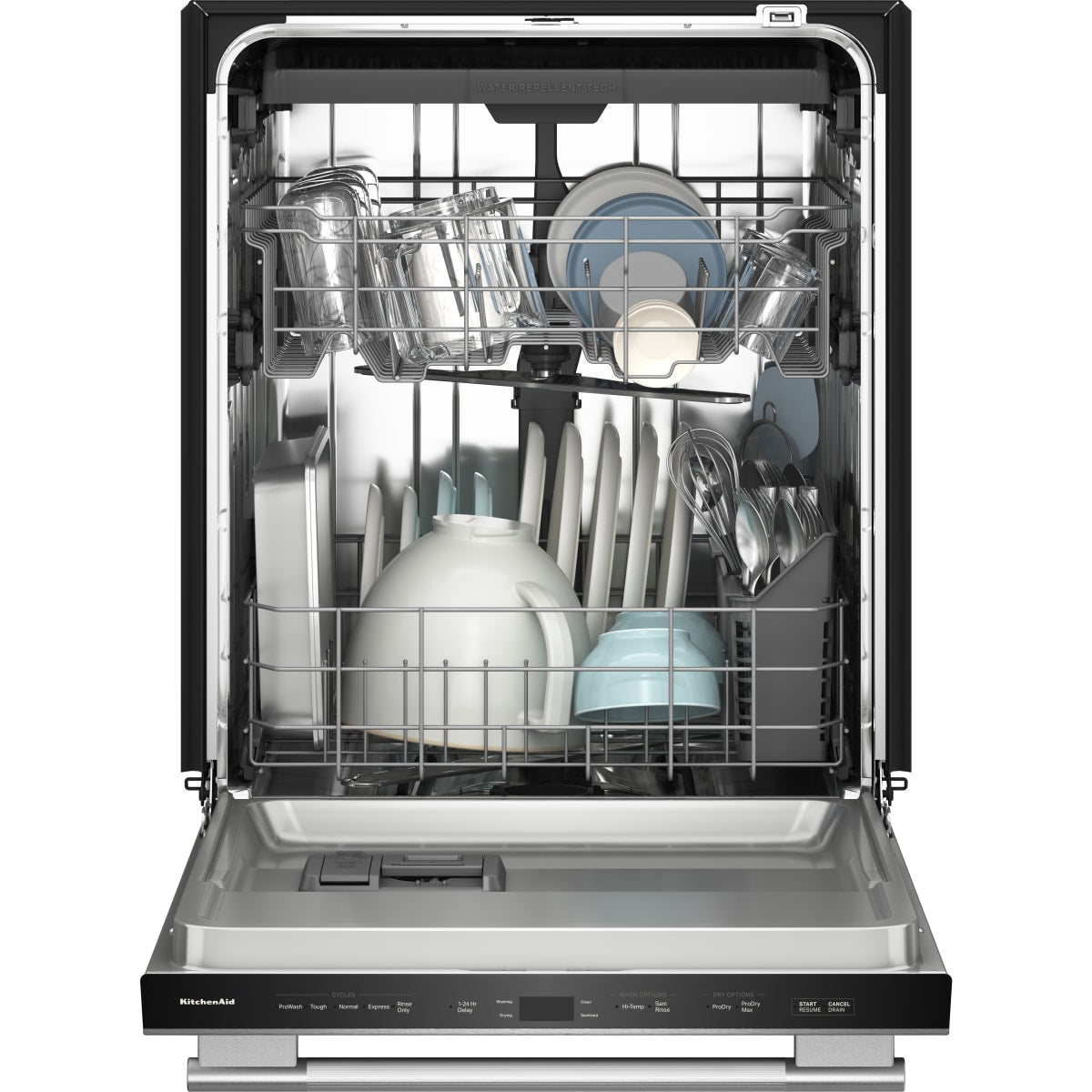 KitchenAid KDTS224SPS 24" Full Console Built-In Dishwasher in PrintShield Finish