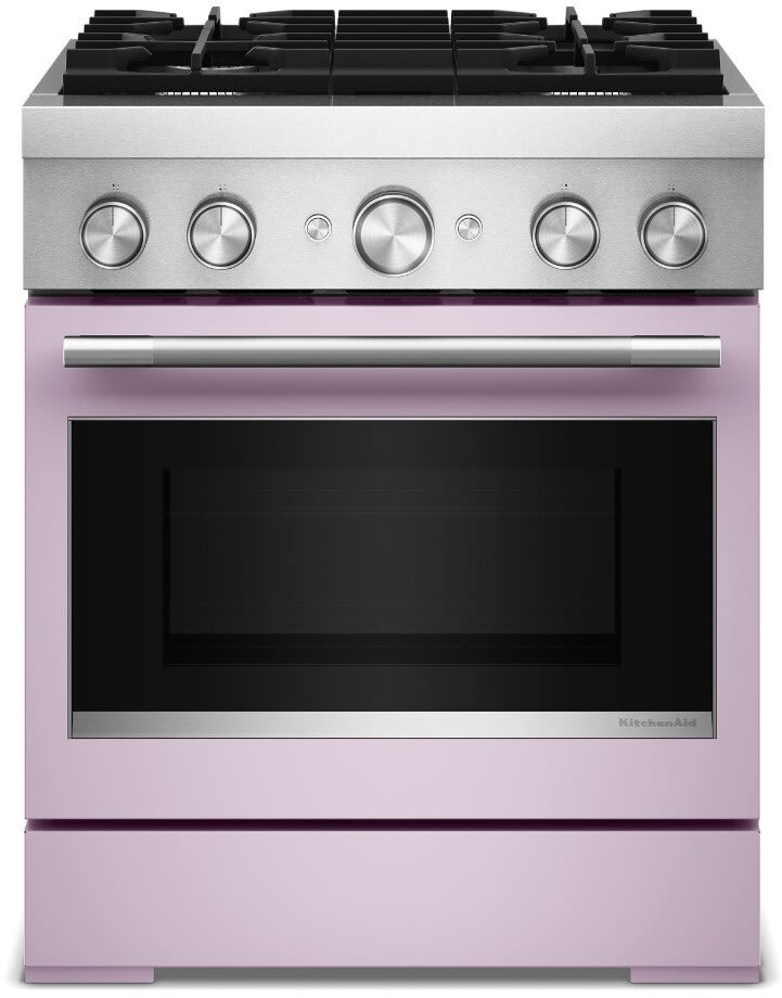 KitchenAid KFDS930SWF 30 Inch Commercial-Style Dual Fuel Range Wildflower front view
