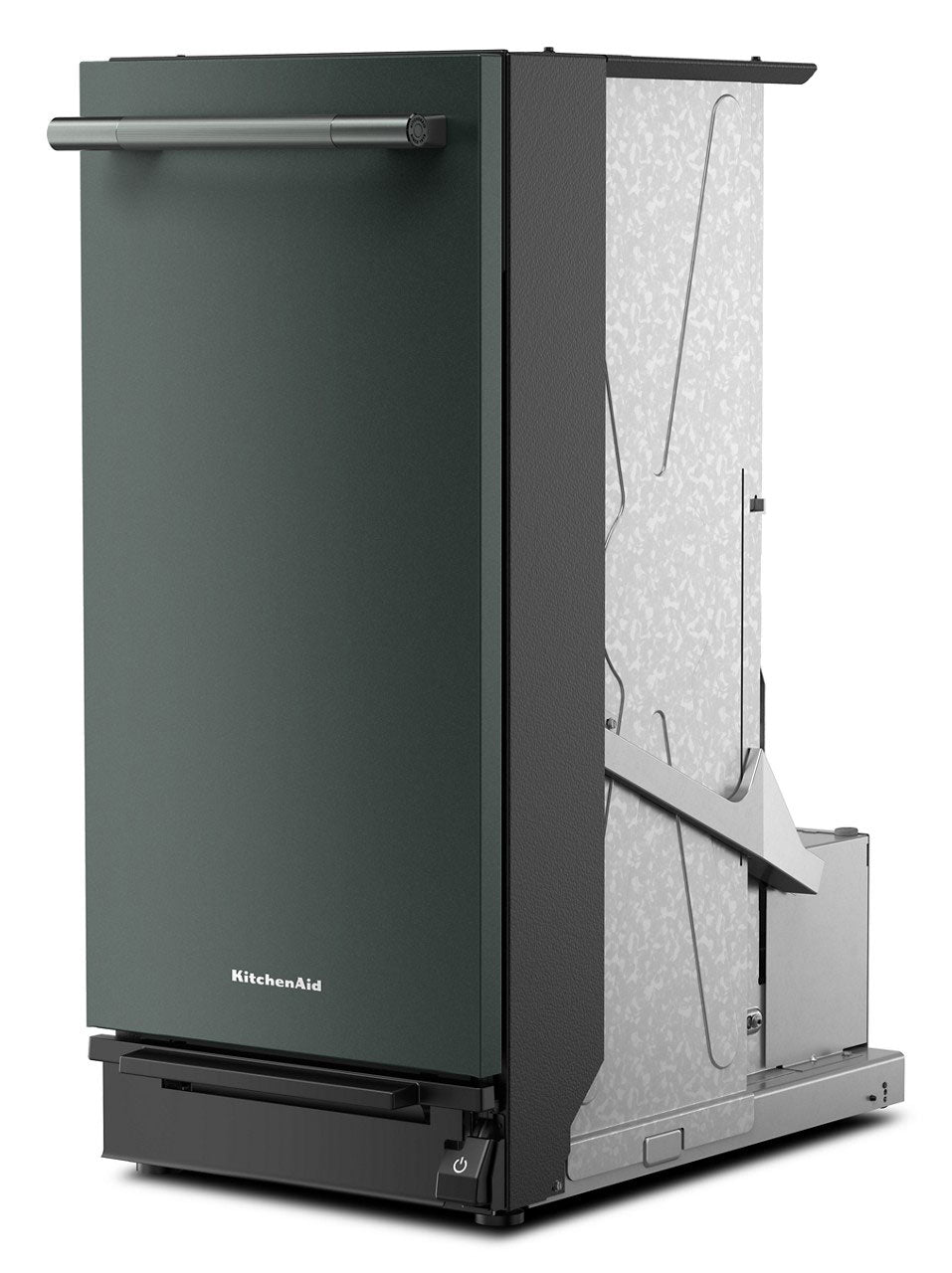 KitchenAid KTTP515TJP Juniper trash compactor - angled view