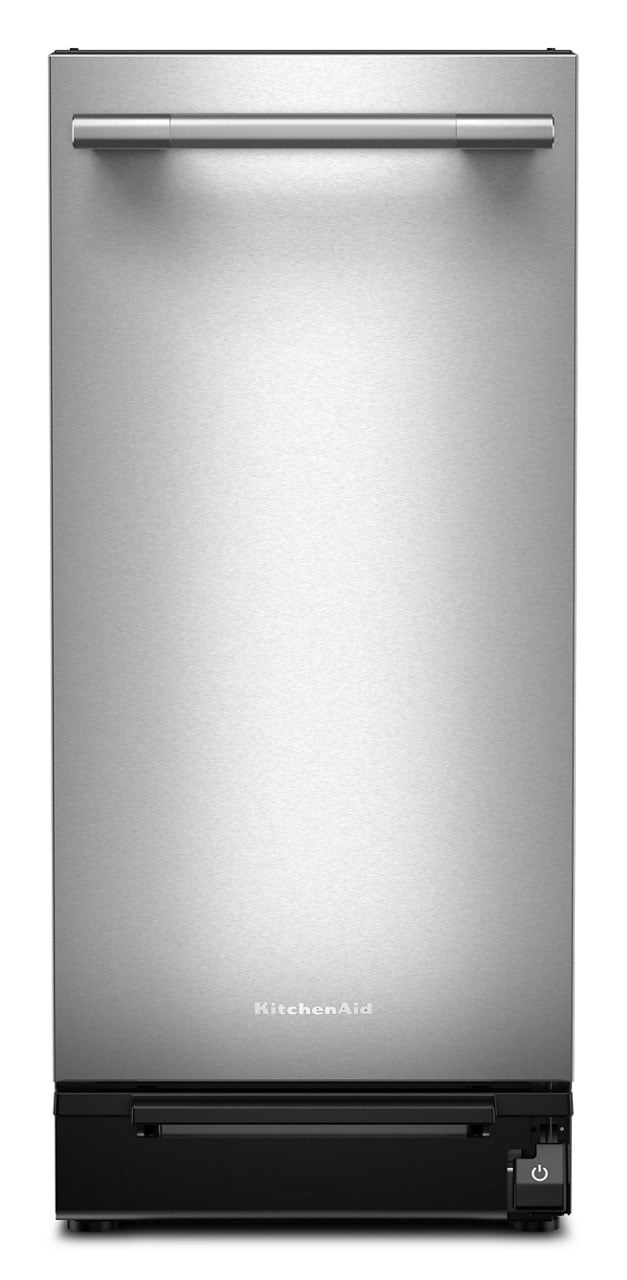 KitchenAid KTTP515TSS 15 in. built-in trash compactor in stainless steel - front view