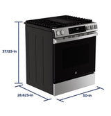 GE 30" Slide-In Front-Control Convection Gas Range with Air Fry – Stainless Steel (GGS600AVFS)