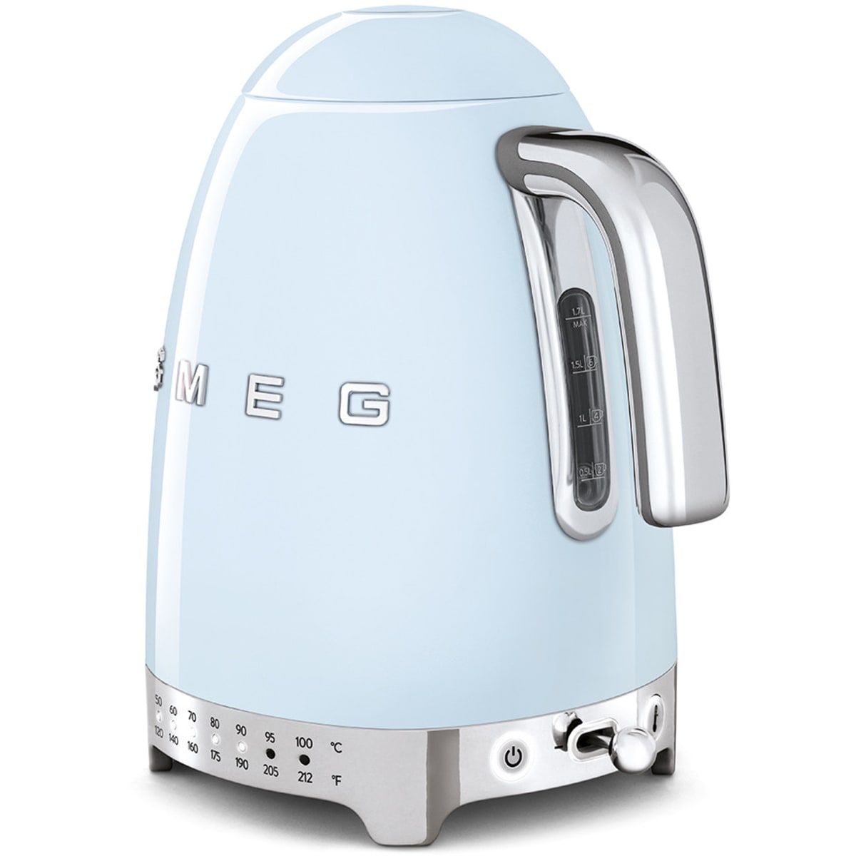 Smeg 50's Retro Design KLF04PBUS Electric Variable Temperature Kettle 56 oz. in Pastel Blue