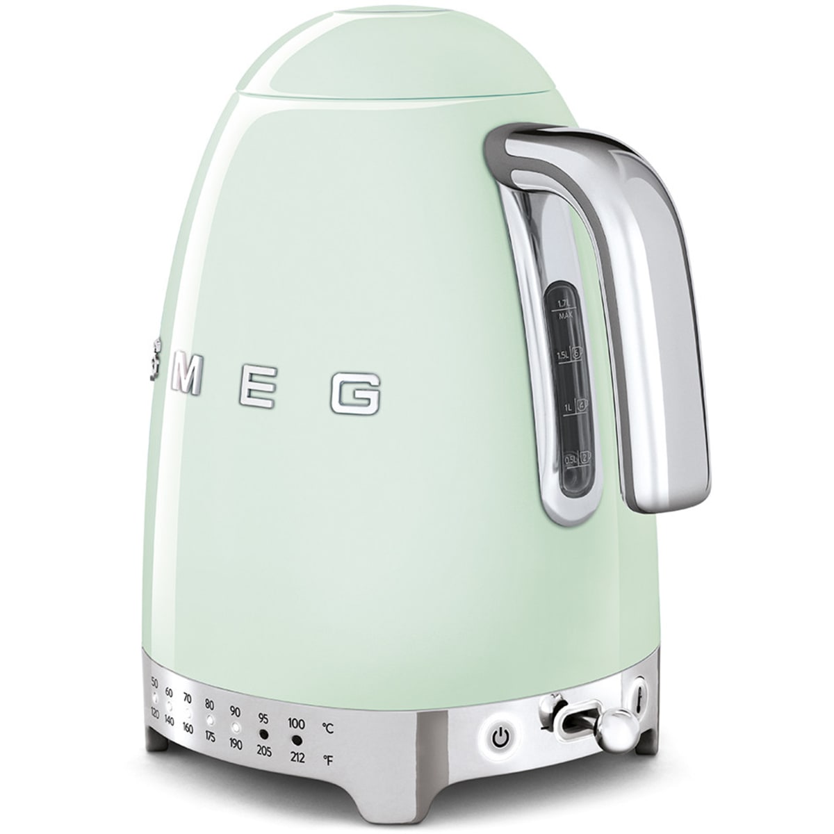 Smeg 50's Retro Design KLF04PGUS Electric Variable Temperature Kettle 56 oz. in Pastel Green