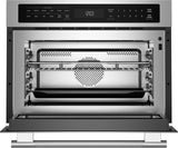 KitchenAid KMBS724SPS open door with oven rack