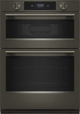 KitchenAid KOEC930SBE 30 Inch Double Combination Smart Electric Wall Oven Black Ore front view