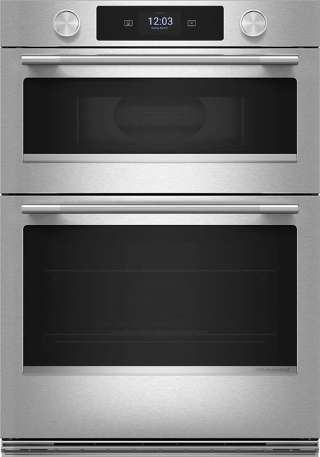 KitchenAid KOEC930SPS 30 Inch Combination Wall Oven PrintShield Stainless front view