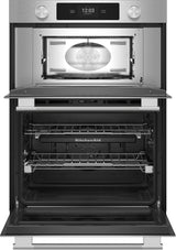 KitchenAid KOEC930SPS 30 Inch Combination Wall Oven PrintShield Stainless angled view