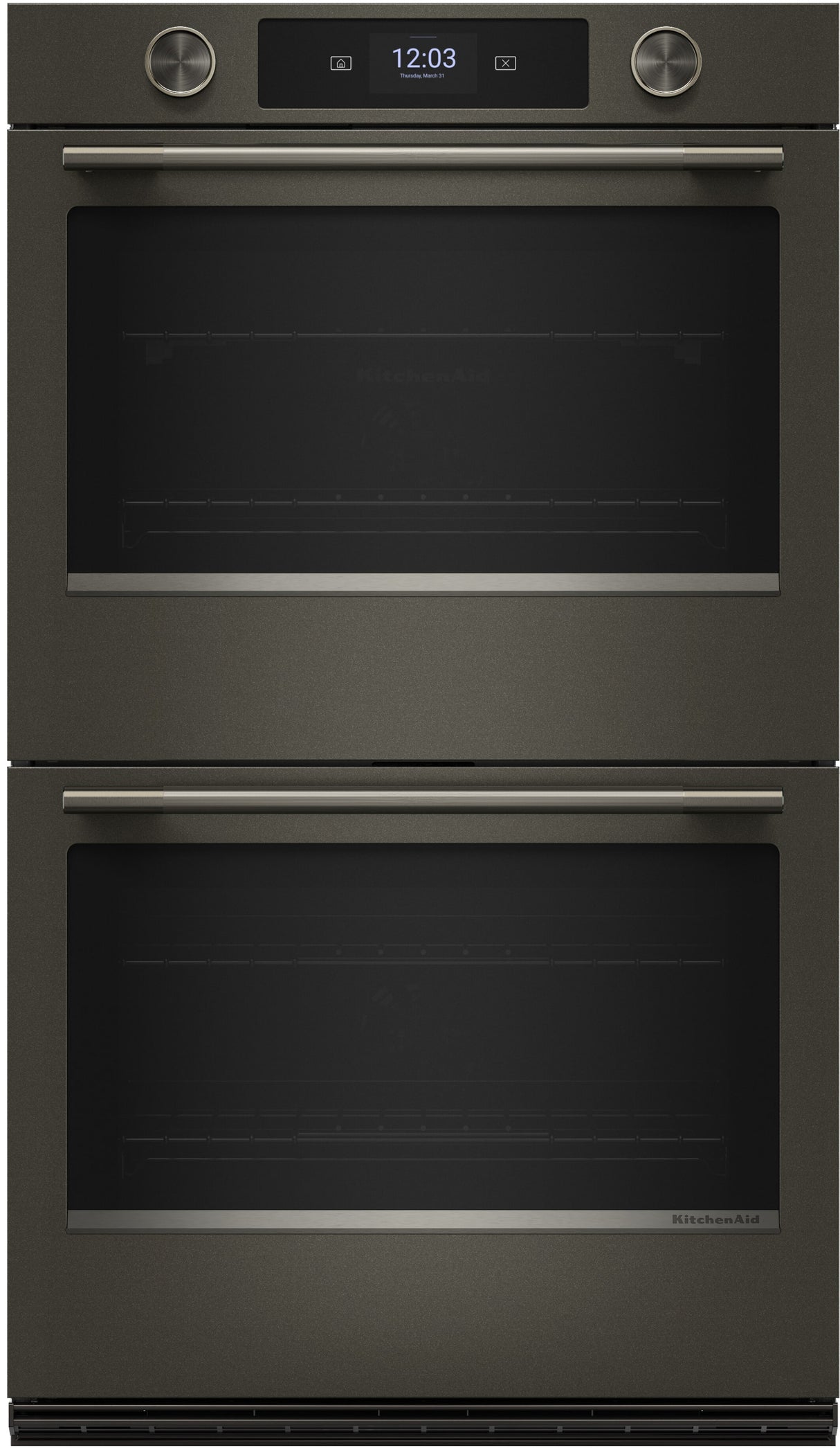 KitchenAid KOED930SBE 30 Inch Double Wall Oven Black Ore front view