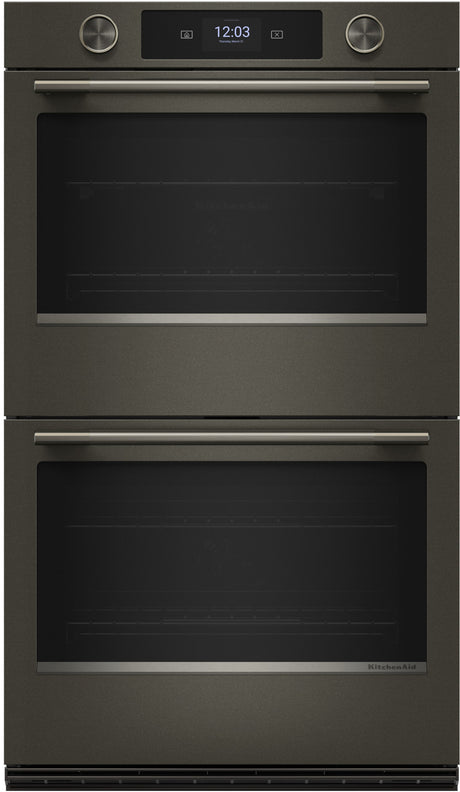 KitchenAid KOED930SBE 30 Inch Double Wall Oven Black Ore front view