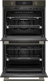 KitchenAid KOED930SBE 30 Inch Double Wall Oven Black Ore angled view