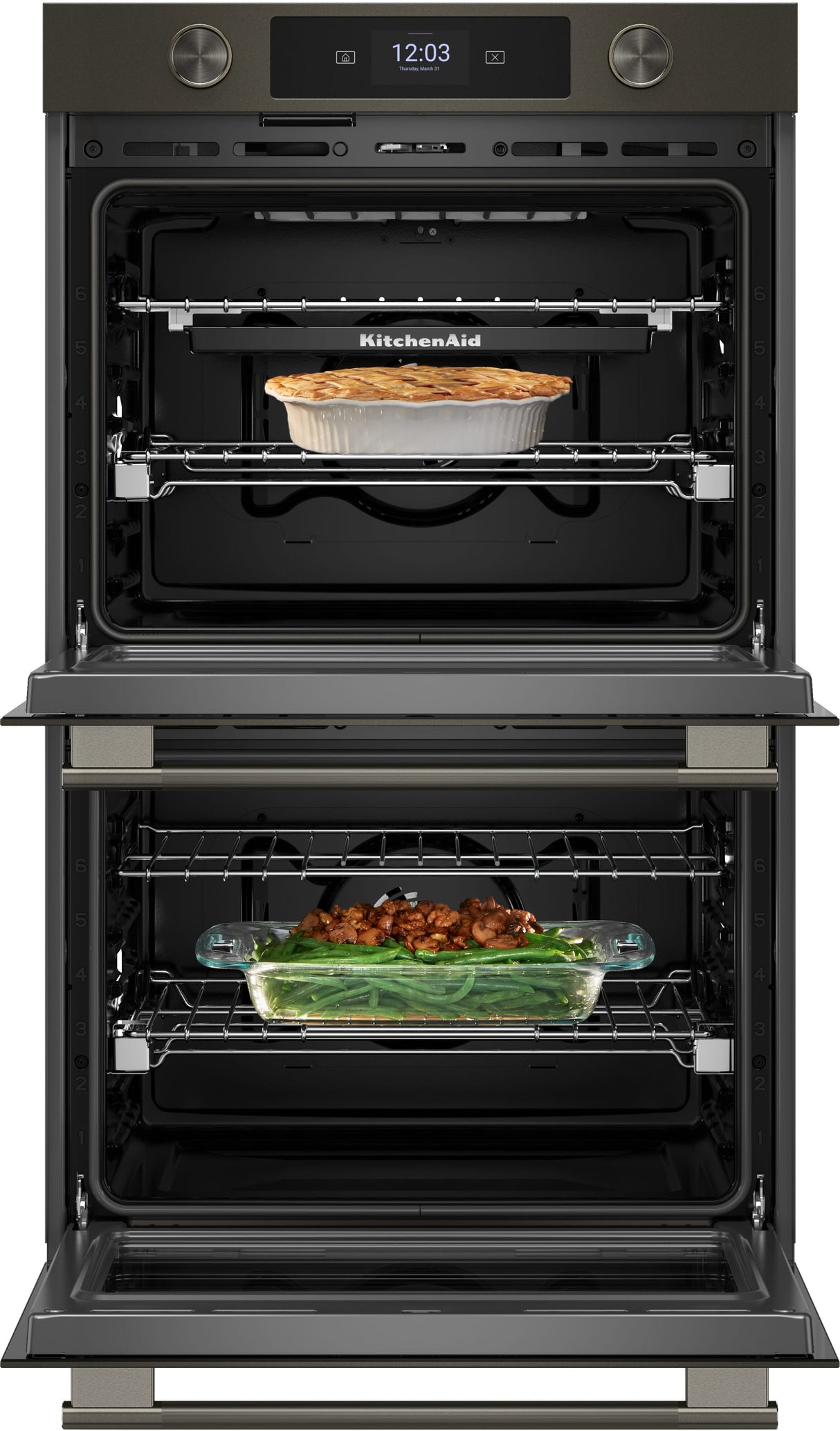 KitchenAid KOED930SBE 30 Inch Double Wall Oven Black Ore detail view