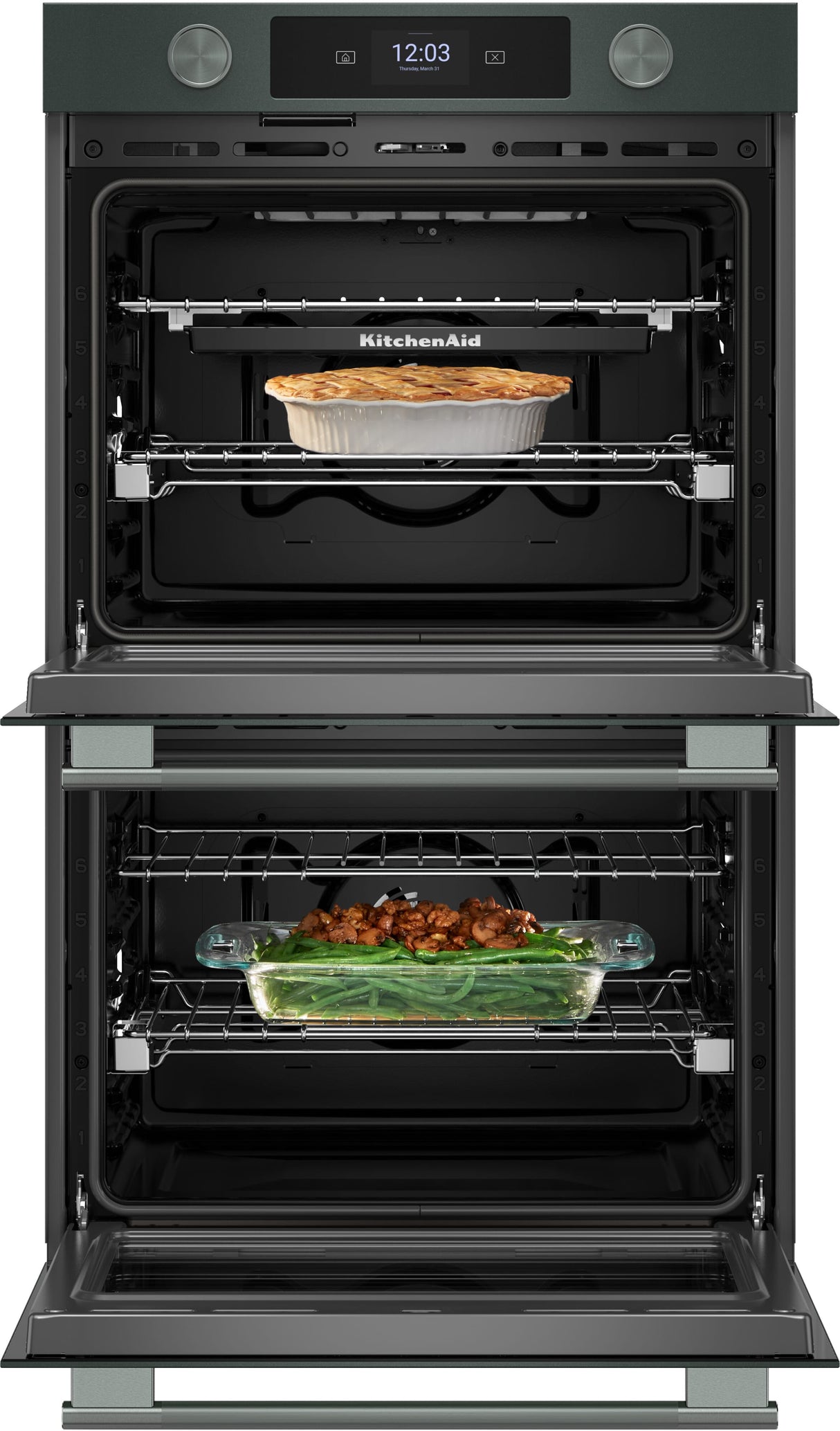KitchenAid KOED930SJP 30 Inch Double Wall Oven Juniper detail view