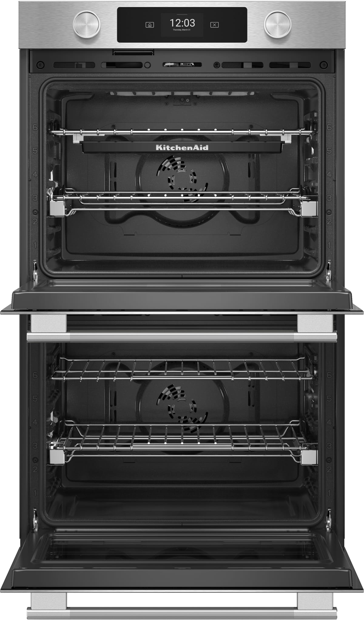 KitchenAid KOED930SPS double wall oven doors open