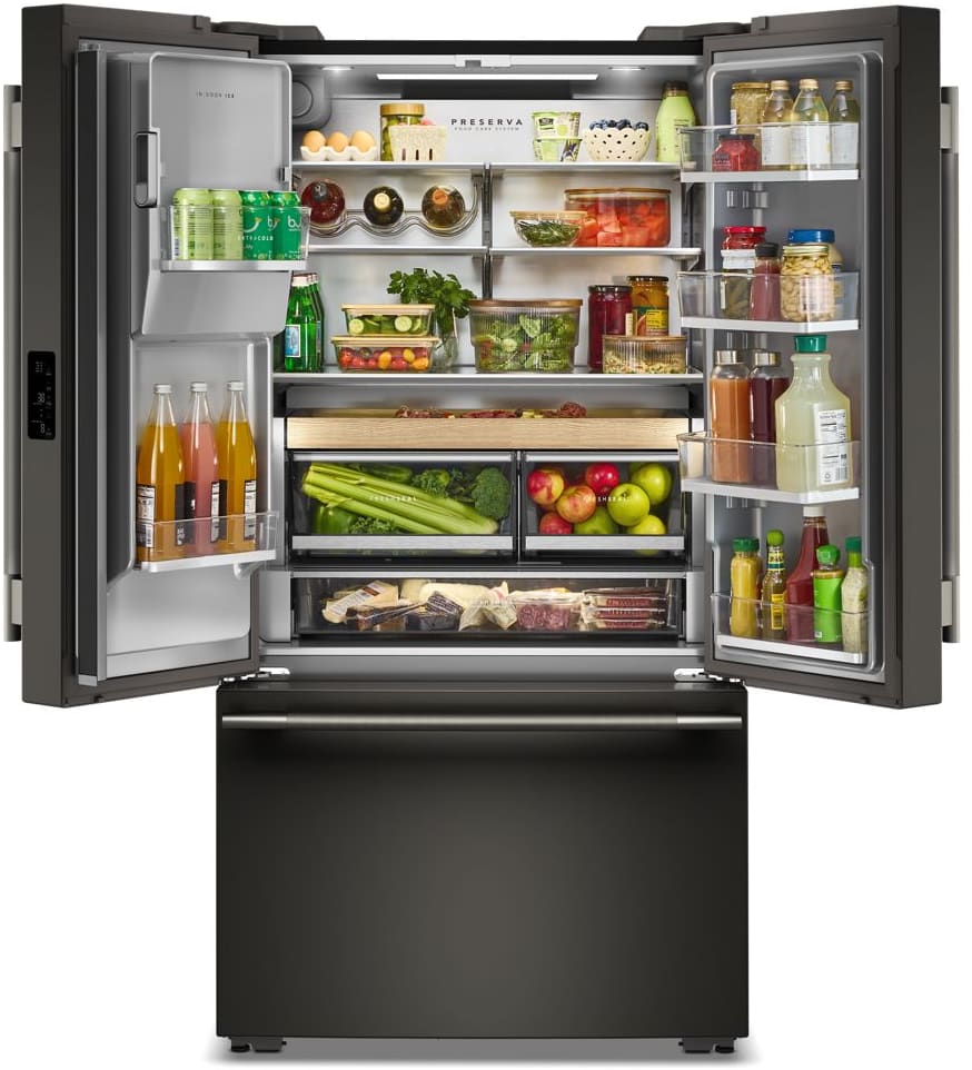 KitchenAid KRFC636SBE French Door Refrigerator angled view