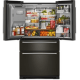 KitchenAid KRMF536RBS 36" Frestanding French Door Refrigerator Black Stainless Steel