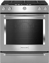 30 Inch Slide-In Gas Range with 5 Sealed Burners, 5.8 cu ft. Even-Heat™ True Convection Oven