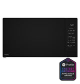 GE Profile PCWK22U1WBB 2.2 cu ft built-in sensor microwave oven in Black - front view