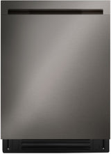 LG LDNPQ445D dishwasher front view in black stainless steel