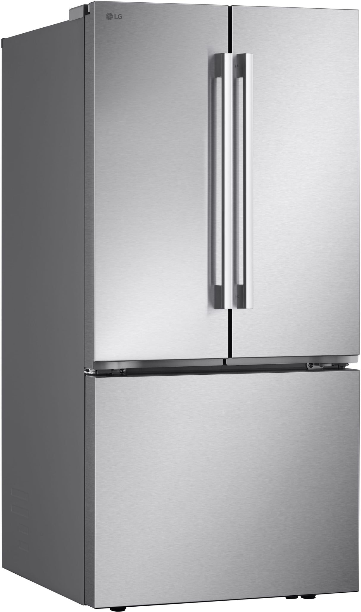 LG LF21G6201S refrigerator right angle view
