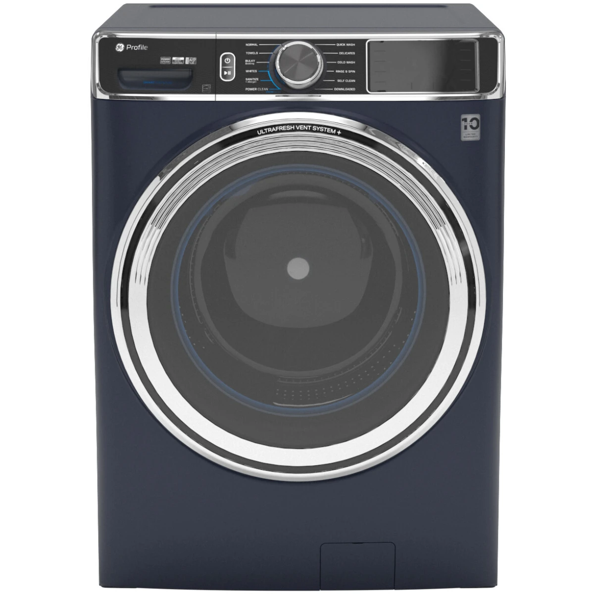 28 Inch Smart Front Load Washer with 5.3 cu ft Capacity, Ultra Fresh Vent System+ With Odor Block™, Microban® Antimicrobial Technology, Smart Dispense™ Technology, SmartHQ™ and Dynamic Balancing Technology and Energy Star Certified