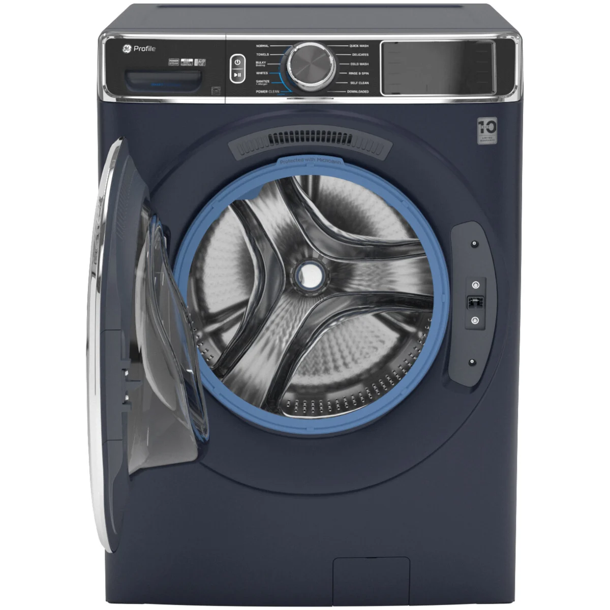 28 Inch Smart Front Load Washer with 5.3 cu ft Capacity, Ultra Fresh Vent System+ With Odor Block™, Microban® Antimicrobial Technology, Smart Dispense™ Technology, SmartHQ™ and Dynamic Balancing Technology and Energy Star Certified