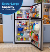 GE GPS19KYZFS top freezer compartment