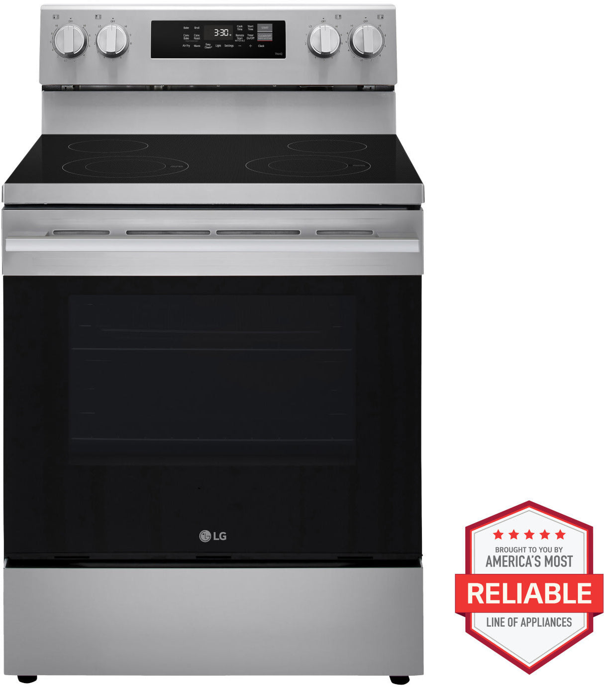 LG LREN6321YE electric range reliability badge image