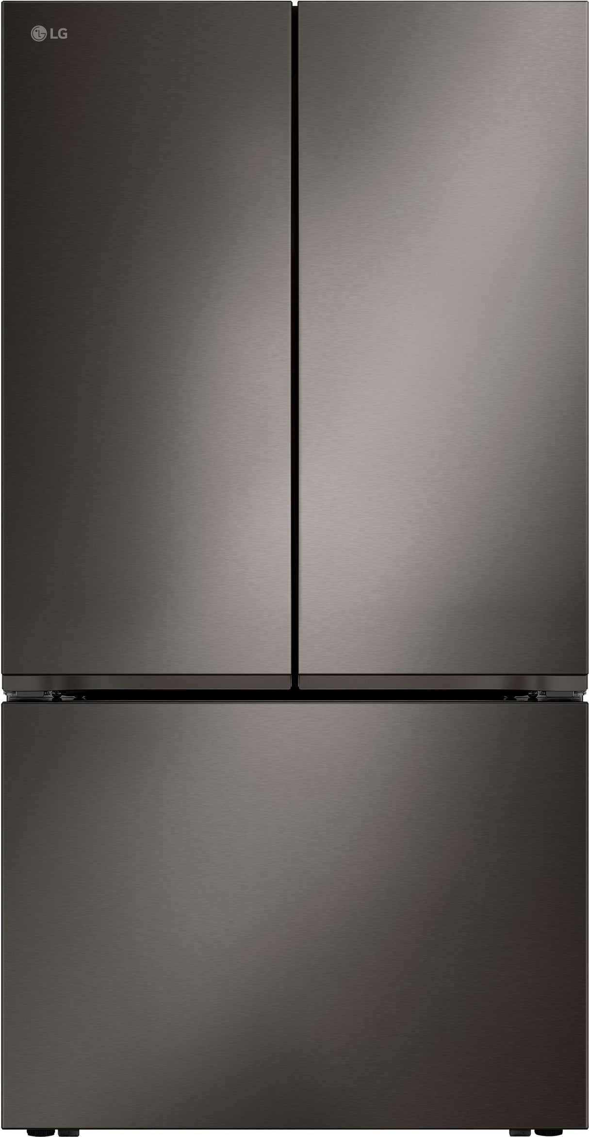 LG LRFLC2716D black stainless steel refrigerator front
