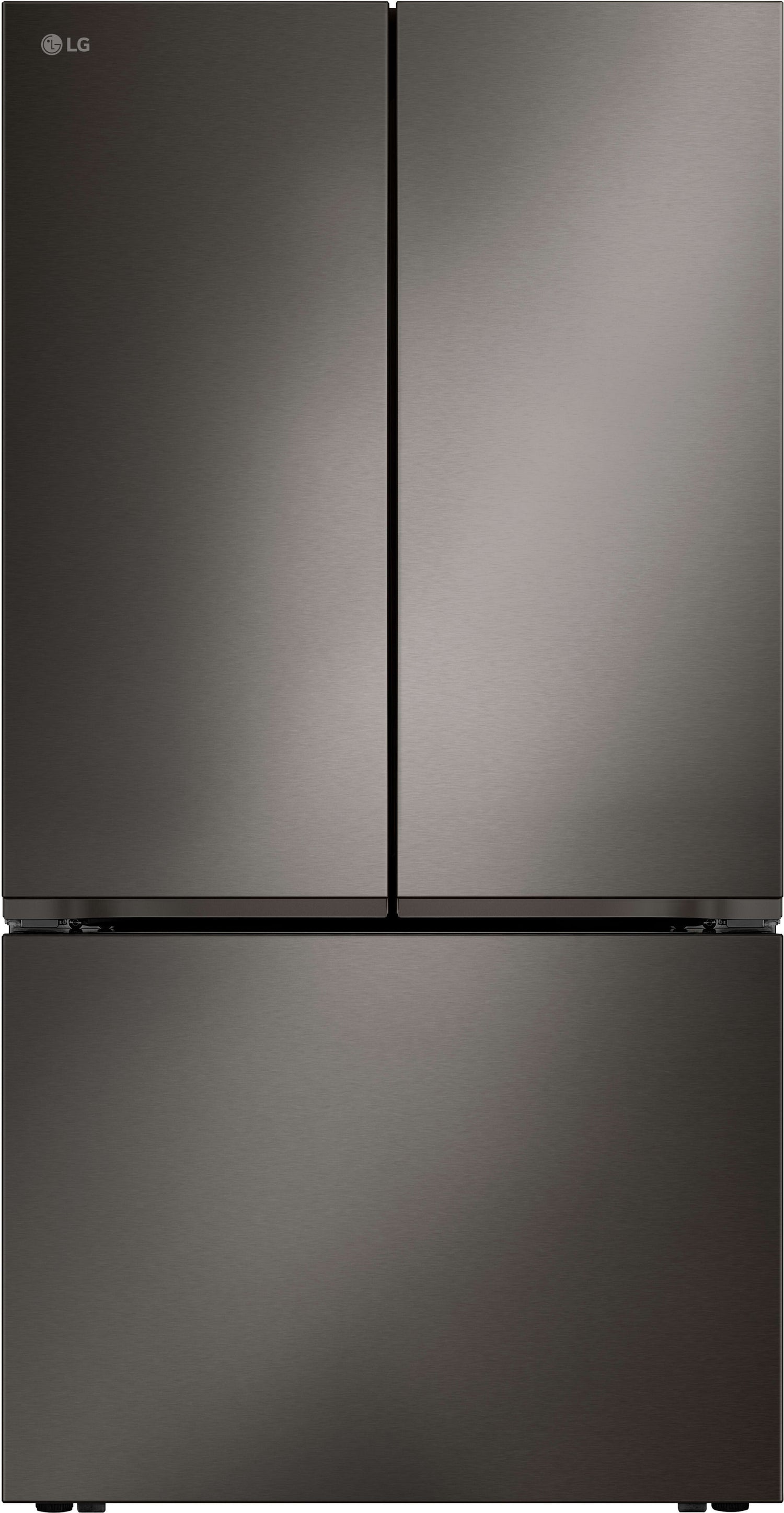 LG LRFLC2716D black stainless steel refrigerator front