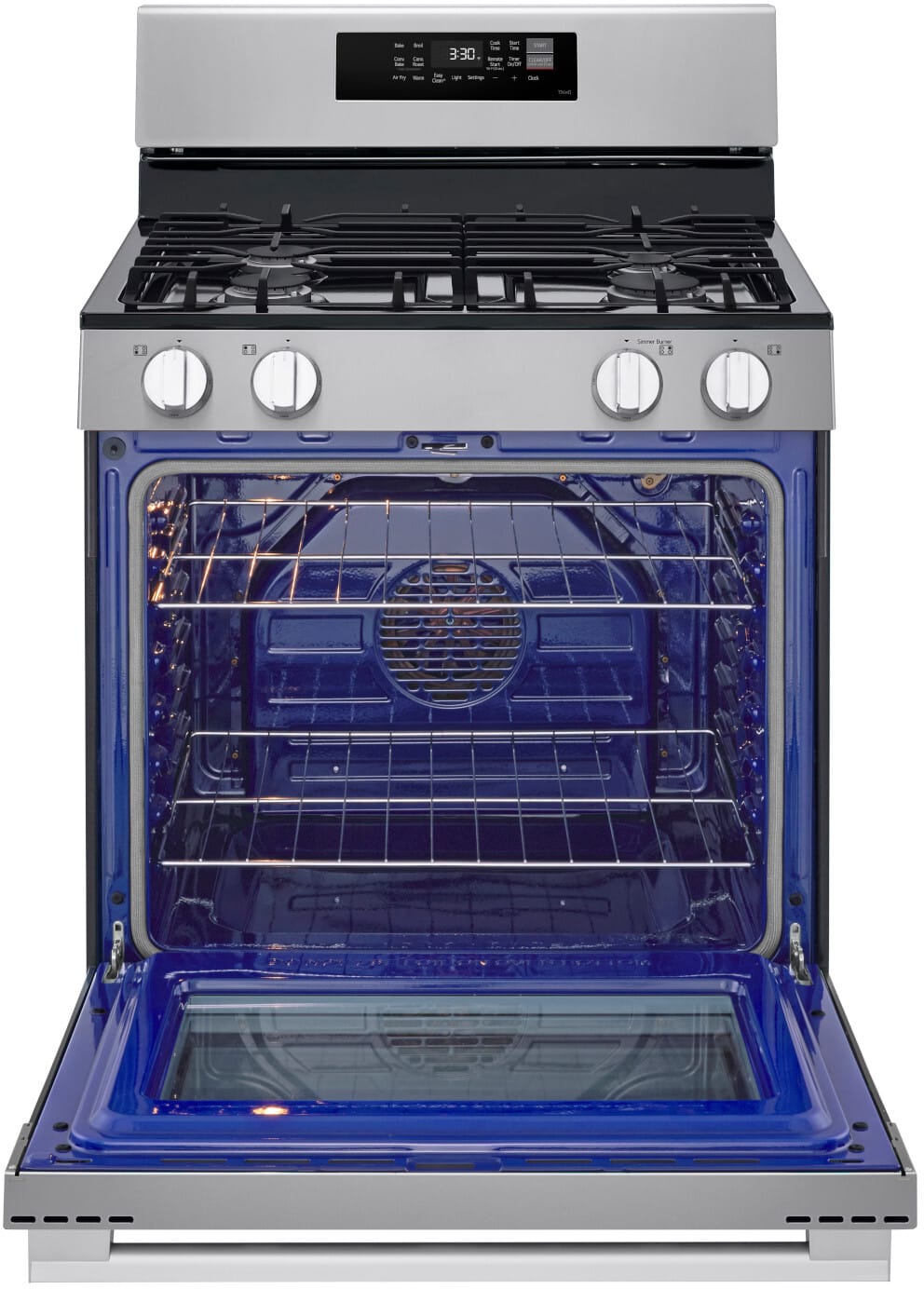 LG LRGN6321Y gas range with oven door open