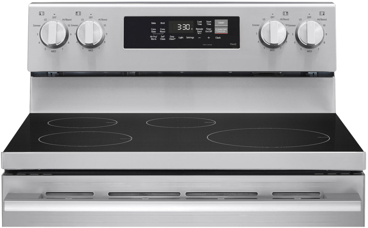 LG LRIN6323YE induction range control panel