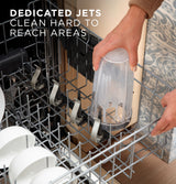 GE GDT670SFVDS - 24 in. Top Control Flush-Mount Dishwasher with 45 dBa Sound Level, 3rd-Rack & Dry Boost - Black Slate