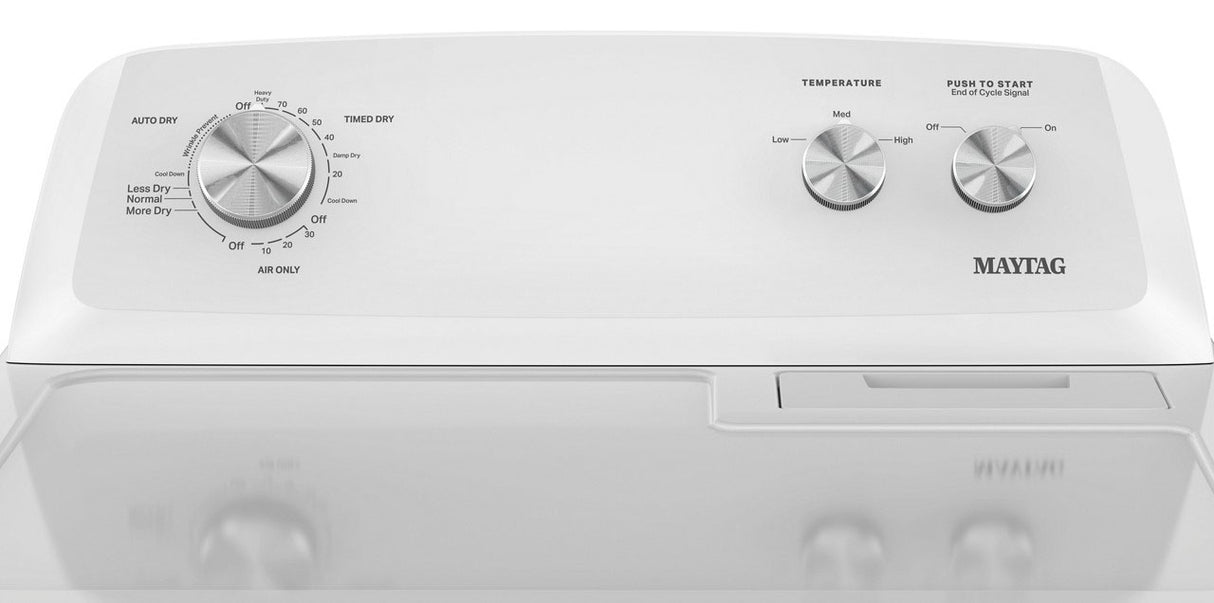 Maytag MGD4005SW gas dryer - control knobs detail