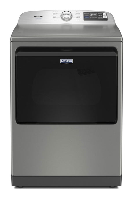 Maytag MED7205RR 7.4 cu. ft. top load electric dryer Classic Silver front view