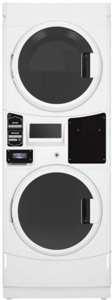 Maytag MLE22PRAYW 27-inch Commercial Electric Stacked Washer and Dryer White