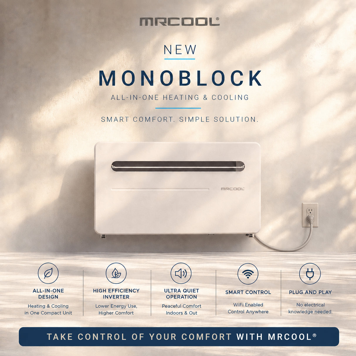 Monoblock MTHP White - 10,000 BTU, 115V, R32
