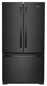 Whirlpool WRF535SWHB black French door refrigerator front view